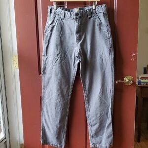 Carhartt Gray Cargo Pants with Straight Leg Design